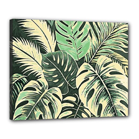 Abstract Art Tropical Leaves Canvas 20  x 16  (Stretched) from ArtsNow.com