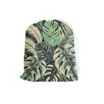 Abstract Art Tropical Leaves Drawstring Pouch (Large)