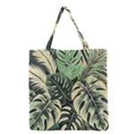 Abstract Art Tropical Leaves Grocery Tote Bag