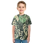 Abstract Art Tropical Leaves Kids  Sport Mesh T-Shirt