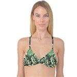 Abstract Art Tropical Leaves Reversible Tri Bikini Top