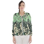 Abstract Art Tropical Leaves Women s Windbreaker