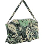 Abstract Art Tropical Leaves Canvas Crossbody Bag