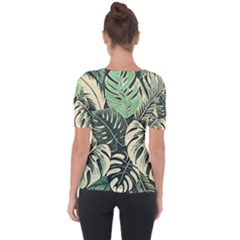 Shoulder Cut Out Short Sleeve Top 