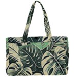 Abstract Art Tropical Leaves Canvas Work Bag