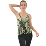 Abstract Art Tropical Leaves Chiffon Cami