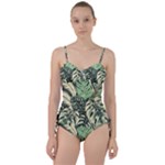 Abstract Art Tropical Leaves Sweetheart Tankini Set