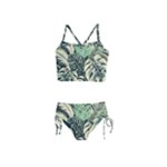 Abstract Art Tropical Leaves Girls  Tankini Swimsuit