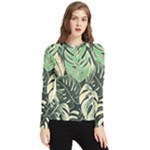 Abstract Art Tropical Leaves Women s Long Sleeve Rash Guard