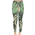 Abstract Art Tropical Leaves Inside Out Leggings