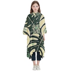 Abstract Art Tropical Leaves Kids  Hooded Rain Ponchos from ArtsNow.com