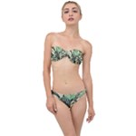 Abstract Art Tropical Leaves Classic Bandeau Bikini Set