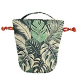 Abstract Art Tropical Leaves Drawstring Bucket Bag