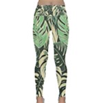 Abstract Art Tropical Leaves Lightweight Velour Classic Yoga Leggings