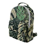 Abstract Art Tropical Leaves Flap Pocket Backpack (Large)