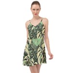 Abstract Art Tropical Leaves Summer Time Chiffon Dress