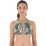 Abstract Art Tropical Leaves Perfectly Cut Out Bikini Top