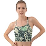 Abstract Art Tropical Leaves Mini Tank Bikini Top