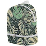 Abstract Art Tropical Leaves Zip Bottom Backpack