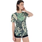 Abstract Art Tropical Leaves Perpetual Short Sleeve T-Shirt