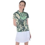 Abstract Art Tropical Leaves Women s Polo T-Shirt