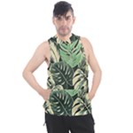 Abstract Art Tropical Leaves Men s Sleeveless Hoodie