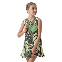 Kids  Pilgrim Collar Ruffle Hem Dress 