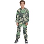 Abstract Art Tropical Leaves Kids  Sweatshirt set