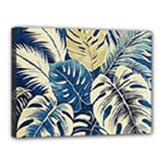 Abstract Art Tropical Leaves Canvas 16  x 12  (Stretched)