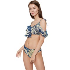 Ruffle Edge Tie Up Bikini Set	 