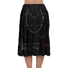 Velvet Flared Midi Skirt 