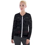 Math Board Circuit Circuits Computer Shield Tech Technology Velvet Zip Up Jacket