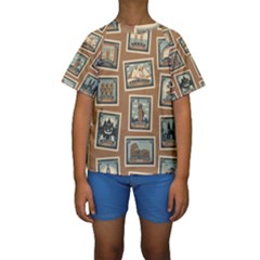 Kids  Short Sleeve Swimwear 