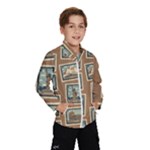 Retro Postage Seamless Pattern Kids  Windbreaker