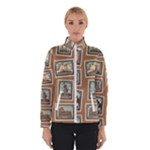 Retro Postage Seamless Pattern Women s Bomber Jacket