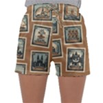 Retro Postage Seamless Pattern Sleepwear Shorts