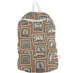 Retro Postage Seamless Pattern Foldable Lightweight Backpack