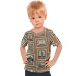 Retro Postage Seamless Pattern Kids  Sports T-Shirt