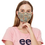 Retro Postage Seamless Pattern Fitted Cloth Face Mask (Adult)