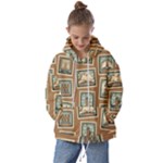 Retro Postage Seamless Pattern Kids  Oversized Hoodie