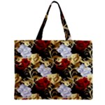 Roses Seamless Pattern Floral Zipper Mini Tote Bag