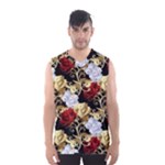 Roses Seamless Pattern Floral Men s Basketball Tank Top