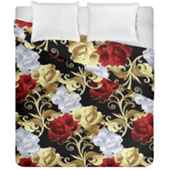 Roses Seamless Pattern Floral Duvet Cover Double Side (California King Size) from ArtsNow.com