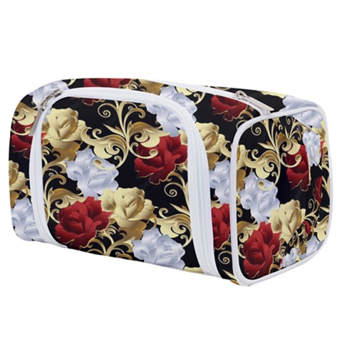 Roses Seamless Pattern Floral Toiletries Pouch from ArtsNow.com