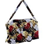 Roses Seamless Pattern Floral Canvas Crossbody Bag