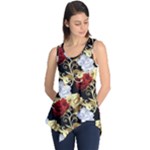 Roses Seamless Pattern Floral Sleeveless Tunic