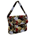 Roses Seamless Pattern Floral Buckle Messenger Bag