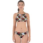 Roses Seamless Pattern Floral Perfectly Cut Out Bikini Set