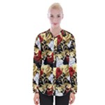 Roses Seamless Pattern Floral Womens Long Sleeve Shirt