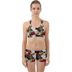 Roses Seamless Pattern Floral Back Web Gym Set